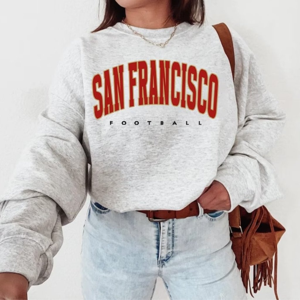 San Francisco H46 Sweatshirt San Francisco Football Shirt Retro San 49ers